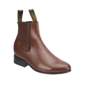 Botin Charro Flor Entera Cafe